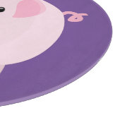 Niedlicher Rosa-Pot-Cartoon Schneidebrett (Ecke)