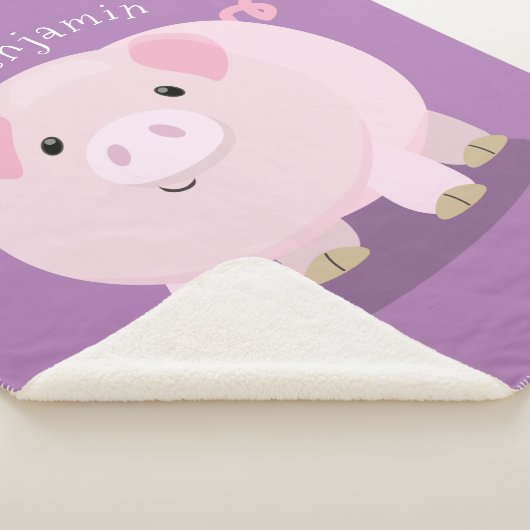 Niedlicher Rosa-Pot-Cartoon Sherpadecke (3/4)