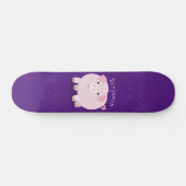 Niedlicher Rosa-Pot-Cartoon Skateboard (Horizontal)