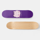 Niedlicher Rosa-Pot-Cartoon Skateboard (Horizontal)