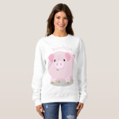 Niedlicher Rosa-Pot-Cartoon Sweatshirt (Vorne ganz)