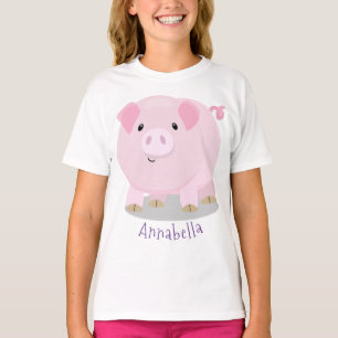 Niedlicher Rosa-Pot-Cartoon T-Shirt