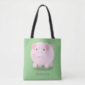 Niedlicher Rosa-Pot-Cartoon Tasche (Vorderseite)