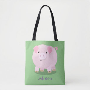 Niedlicher Rosa-Pot-Cartoon Tasche