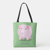 Niedlicher Rosa-Pot-Cartoon Tasche (Rückseite)