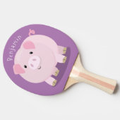 Niedlicher Rosa-Pot-Cartoon Tischtennis Schläger (Seitenansicht)