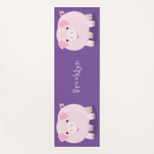 Niedlicher Rosa-Pot-Cartoon Yogamatte (Vorderseite)