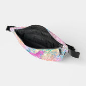 Niedlicher Rosa Regenbogen Einhorn Glitzer Bauchtasche (Offen)