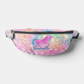 Niedlicher Rosa Regenbogen Einhorn Glitzer Bauchtasche (Ablage )
