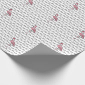 Niedlicher Rosa Retro-Flamingo Geschenkpapier (Ecke)