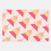 Niedlicher Rosa-Rosa-Urlaubstil Geschenkpapier Set (Vorderseite 2)