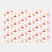 Niedlicher Rosa-Rosa-Urlaubstil Geschenkpapier Set (Vorderseite)