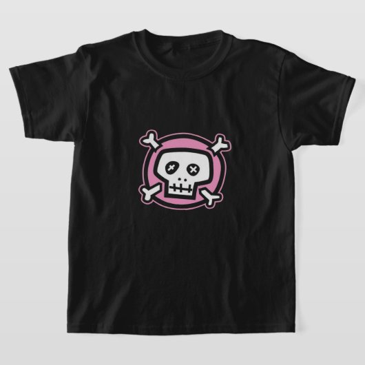 niedlicher rosa Schädel emo T-Shirt (Ablage )