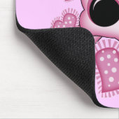 Niedlicher rosa Schädel Mousepad (Ecke)