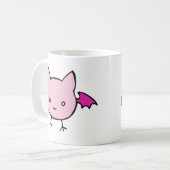 Niedlicher rosa Schläger Kaffeetasse (Vorderseite Links)
