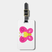 Niedlicher Rosa Schmetterling Gepäckanhänger (Vorderseite vertikal)