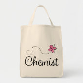 Niedlicher rosa Schmetterlings-Chemiker Tragetasche (Vorne)