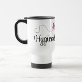 Niedlicher rosa Schmetterlings-Hygieniker Reisebecher (Links)