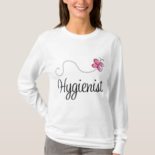 Niedlicher rosa Schmetterlings-Hygieniker T-Shirt