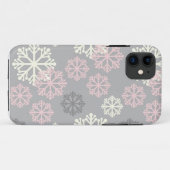 Niedlicher rosa Schneeflocke-Winter iPhone 5 Fall Case-Mate iPhone Hülle (Rückseite (Horizontal))