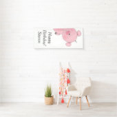 Niedlicher rosa Schwein-Cartoon Banner (Insitu)