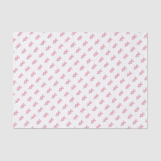 Niedlicher rosa Schwein-Cartoon Seidenpapier (Vorderseite)