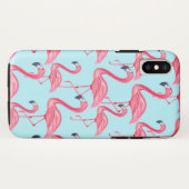 Niedlicher rosa Sommer gemaltes Flamingo-Muster Case-Mate iPhone Hülle (Rückseite (Horizontal))