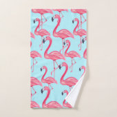 Niedlicher rosa Sommer gemaltes Flamingo-Muster Handtuch (Handtuch)