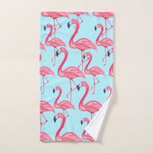 Niedlicher rosa Sommer gemaltes Flamingo-Muster Handtuch