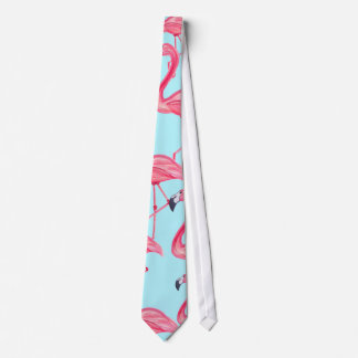 Niedlicher rosa Sommer gemaltes Flamingo-Muster Krawatte