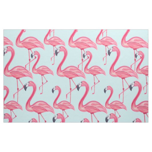 Niedlicher rosa Sommer gemaltes Flamingo-Muster Stoff (Yard (91,4 cm))