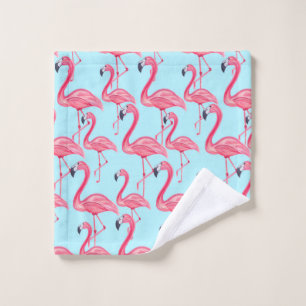 Niedlicher rosa Sommer gemaltes Flamingo-Muster Waschlappen