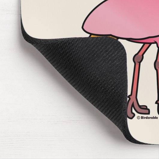 Niedlicher rosa Spoonbill Mousepad (Ecke)