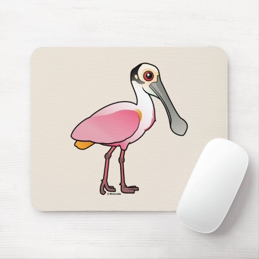 Niedlicher rosa Spoonbill Mousepad (Mit Mouse)