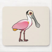 Niedlicher rosa Spoonbill Mousepad (Vorne)