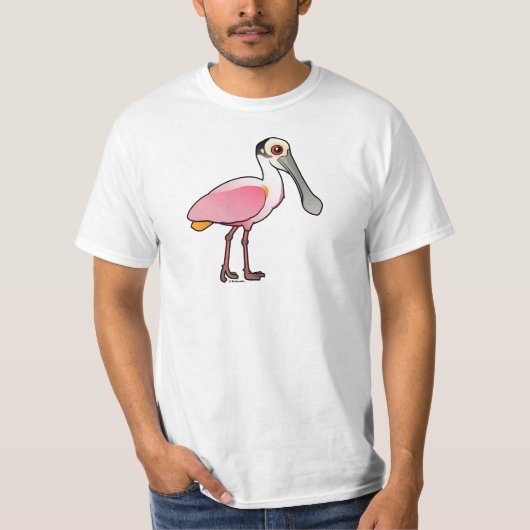 Niedlicher rosa Spoonbill T-Shirt (Vorderseite)