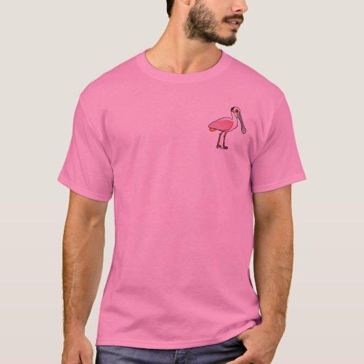 Niedlicher rosa Spoonbill T-Shirt (Vorderseite)