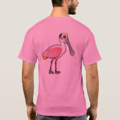 Niedlicher rosa Spoonbill T-Shirt (Rückseite)