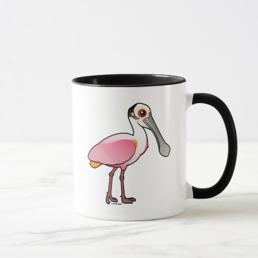 Niedlicher rosa Spoonbill Tasse (Rechts)