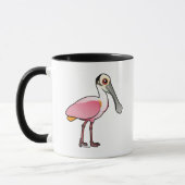 Niedlicher rosa Spoonbill Tasse (Links)