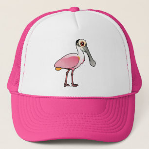 Niedlicher rosa Spoonbill Truckerkappe