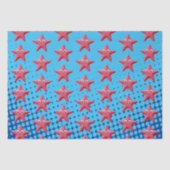 Niedlicher rosa Starfish Blauer Ozean Seidenpapier (Vorderseite)