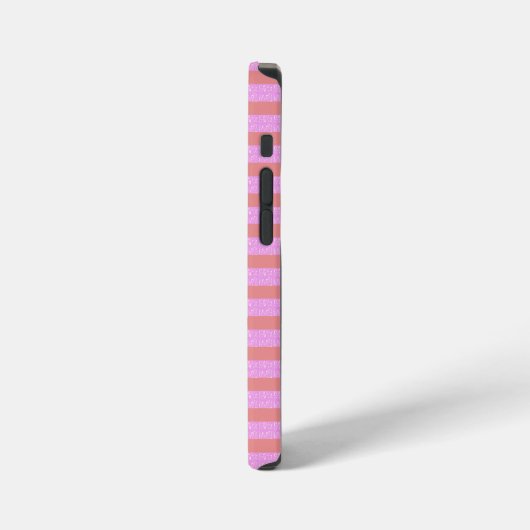 Niedlicher rosa Strip Handy-Fall iPhone Hülle (Linke Seite)
