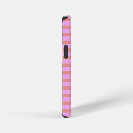 Niedlicher rosa Strip Handy-Fall iPhone Hülle (Rechte Seite)