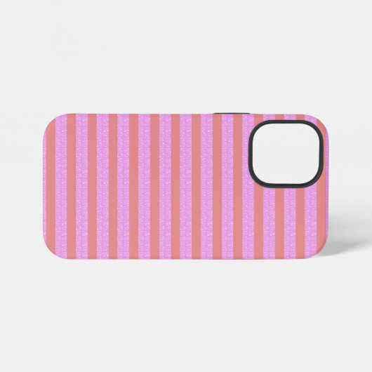 Niedlicher rosa Strip Handy-Fall iPhone Hülle (Rückseite (Horizontal))