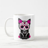 Niedlicher rosa Tag der toten Kätzchen-Katze Kaffeetasse (Links)