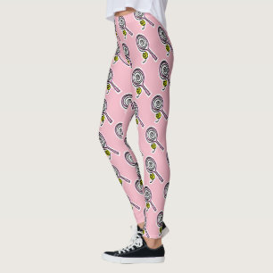 Niedlicher rosa Tennisschläger und -ball kopieren Leggings