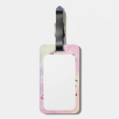 Niedlicher rosa Turm Watercolor-Mädchen-Paris Gepäckanhänger (Rückseite vertikal)