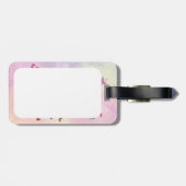 Niedlicher rosa Turm Watercolor-Mädchen-Paris Gepäckanhänger (Rückseite horizontal)