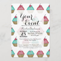 Niedlicher rosa u. blauer kleiner Kuchen mit